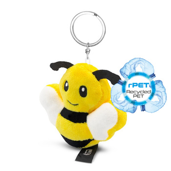 HE795 Pluszowa pszczoła RPET z chipem NFC, brelok | Zibee